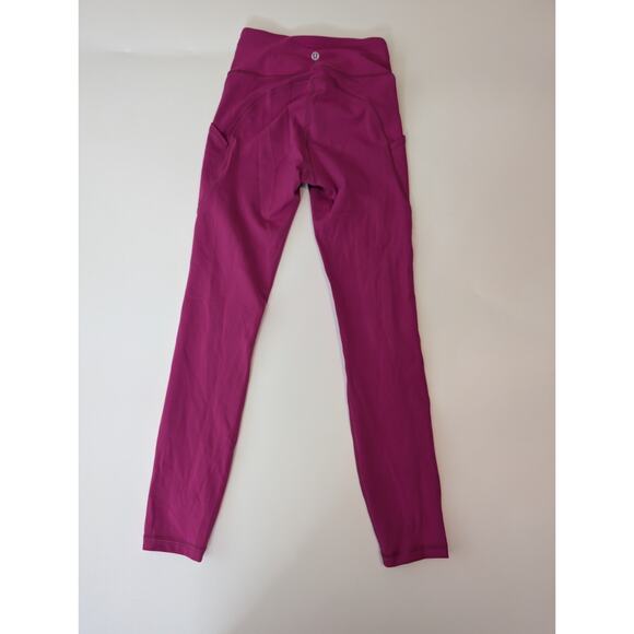 Lululemon Women Wunder Train High Rise Tight 25" Womens Size 2 Ripened Raspberry - Picture 11 of 13